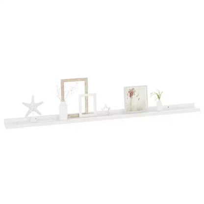 Lot de 2 étagères murales en MDF blanc laqué
