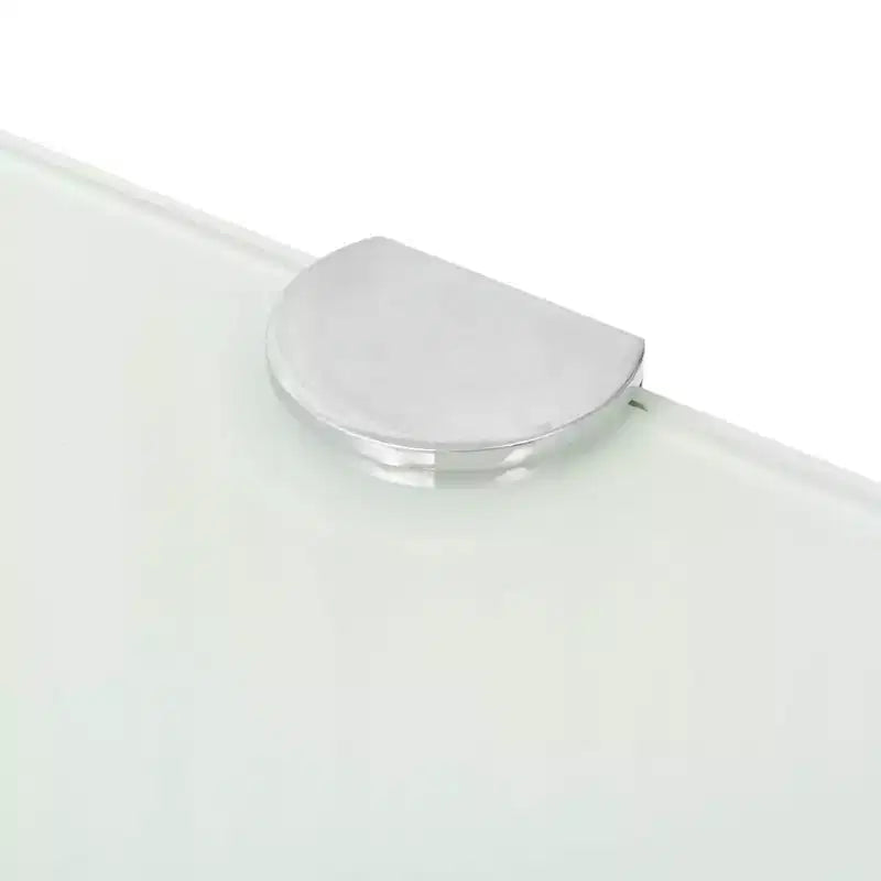 Lot de 2 étagères d'angle en verre trempé blanc 25 x 25 cm