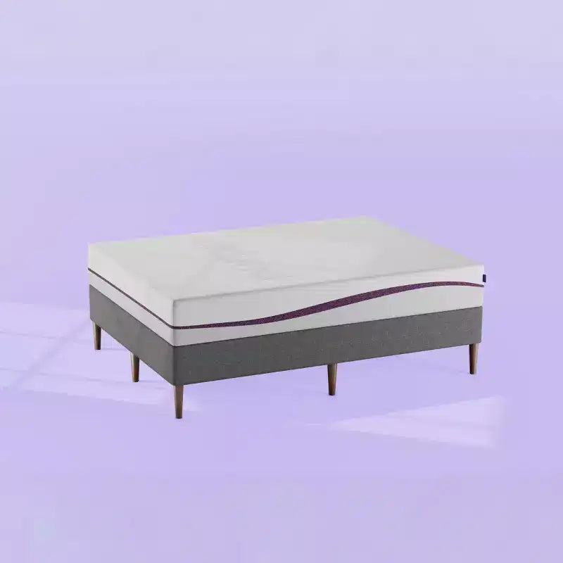 Matelas PurplePlus 11 en mousse à mémoire de forme mi-ferme avec 2 grilles GelFlex, blanc