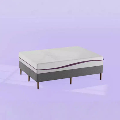 Matelas PurplePlus 11 en mousse à mémoire de forme mi-ferme avec 2 grilles GelFlex, blanc