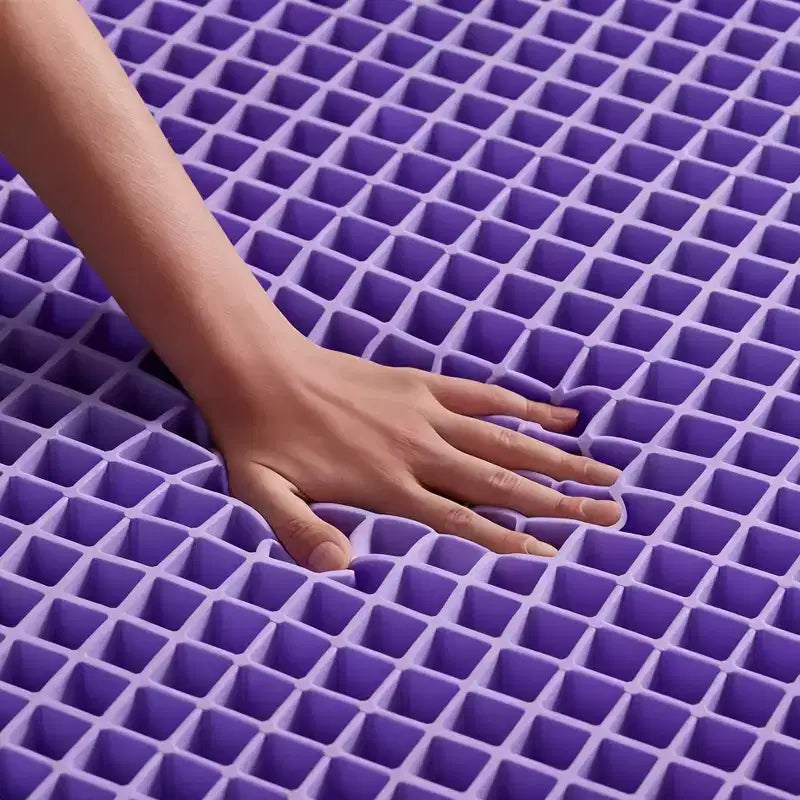 Matelas PurplePlus 11 en mousse à mémoire de forme mi-ferme avec 2 grilles GelFlex, blanc