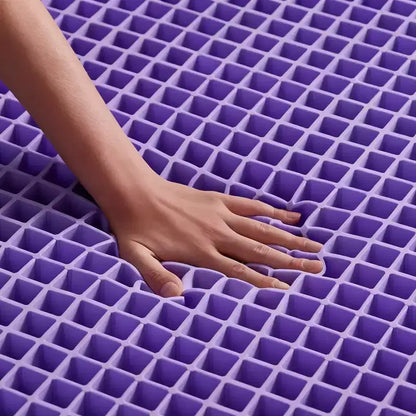 Matelas PurplePlus 11 en mousse à mémoire de forme mi-ferme avec 2 grilles GelFlex, blanc