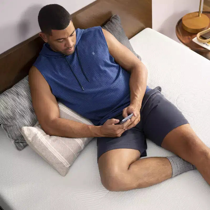 Matelas PurplePlus 11 en mousse à mémoire de forme mi-ferme avec 2 grilles GelFlex, blanc