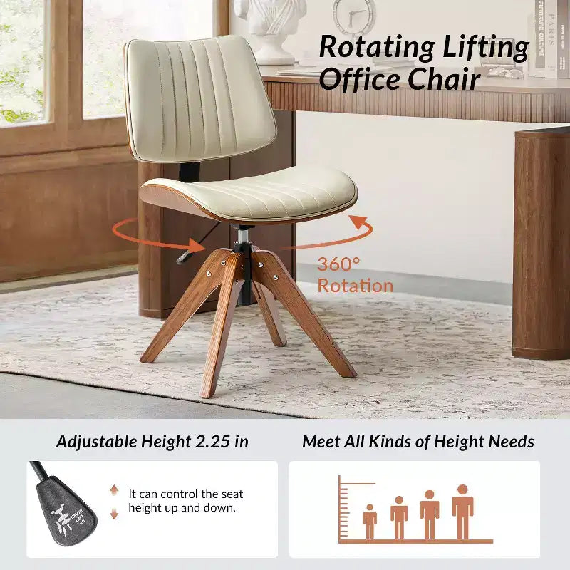 Weer Midcentury Modern Swivel Office Chair|L'ART DE VIVRE DESIGNS