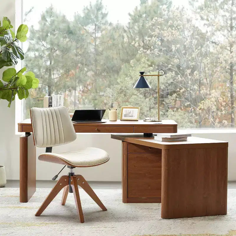 Weer Midcentury Modern Swivel Office Chair|L'ART DE VIVRE DESIGNS