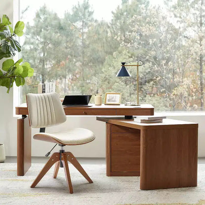 Weer Midcentury Modern Swivel Office Chair|L'ART DE VIVRE DESIGNS