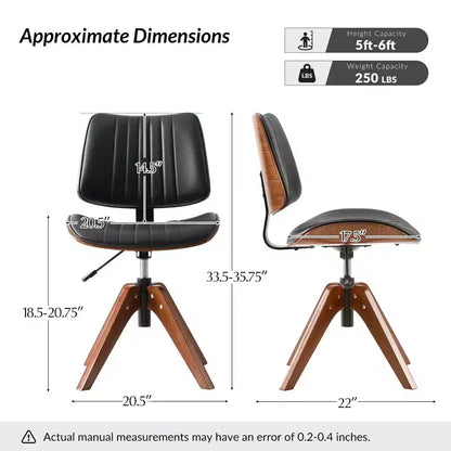 Weer Midcentury Modern Swivel Office Chair|L'ART DE VIVRE DESIGNS