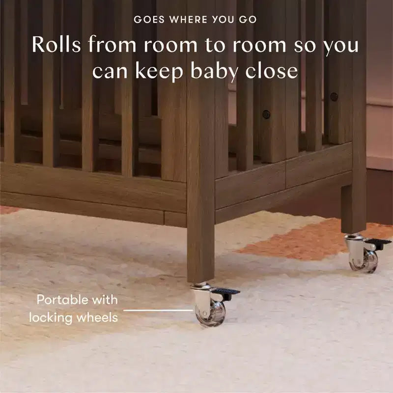 Lit de bébé évolutif 9-en-1 Babyletto Rolli avec berceau et kits de conversion pour lit de bambin