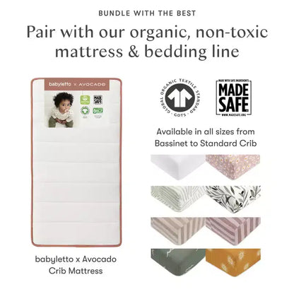 Lit de bébé évolutif 9-en-1 Babyletto Rolli avec berceau et kits de conversion pour lit de bambin