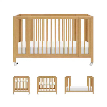 Lit de bébé évolutif 9-en-1 Babyletto Rolli avec berceau et kits de conversion pour lit de bambin