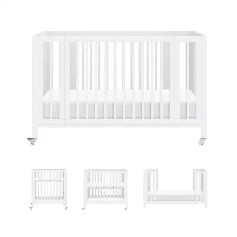 Lit de bébé évolutif 9-en-1 Babyletto Rolli avec berceau et kits de conversion pour lit de bambin