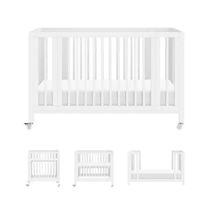 Lit de bébé évolutif 9-en-1 Babyletto Rolli avec berceau et kits de conversion pour lit de bambin