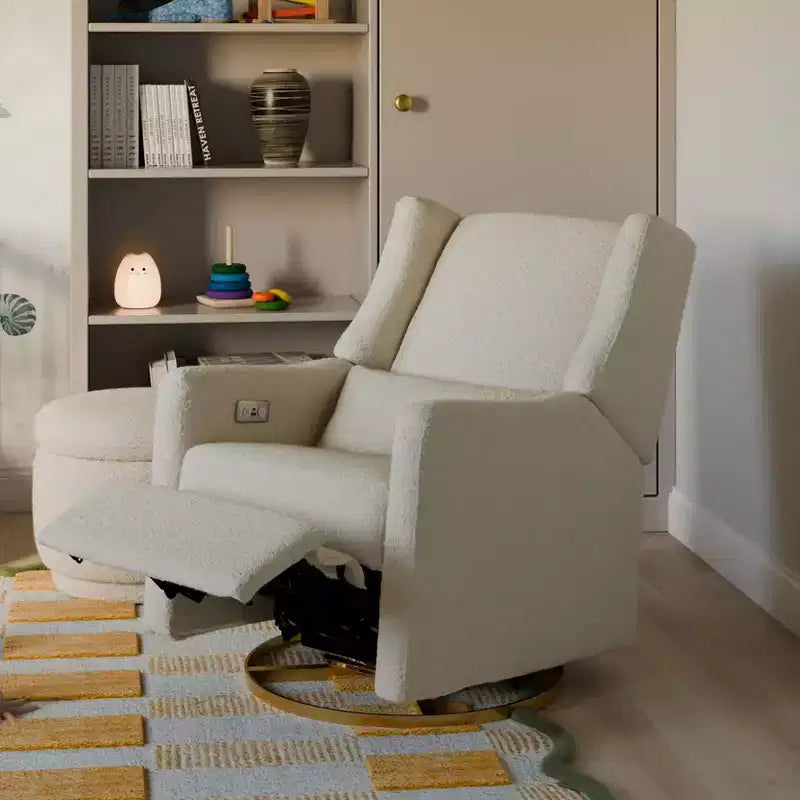 Fauteuil inclinable et pivotant électrique Babyletto Kiwi avec port USB