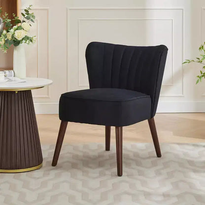 Fauteuil d'appoint moderne, style milieu de siècle, pieds en bois, canapé simple confortable, capacité 136 kg, pour chambre, bureau, coin lecture