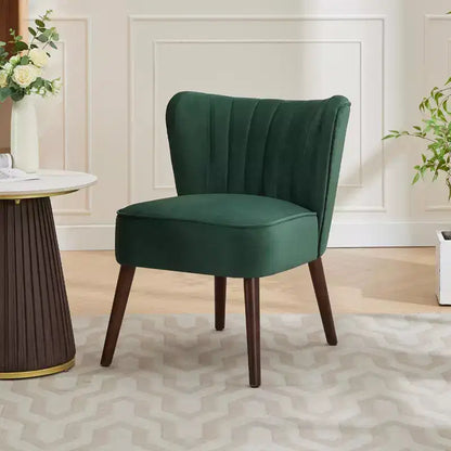 Fauteuil d'appoint moderne, style milieu de siècle, pieds en bois, canapé simple confortable, capacité 136 kg, pour chambre, bureau, coin lecture