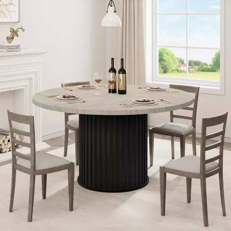 Table Basse Baril de Salon, Ensemble Table Basse Ronde BarilDesign Rond Élégant,