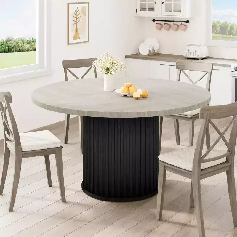 Table Basse Baril de Salon, Ensemble Table Basse Ronde BarilDesign Rond Élégant,