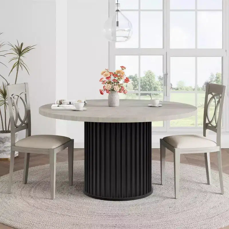 Table Basse Baril de Salon, Ensemble Table Basse Ronde BarilDesign Rond Élégant,