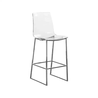 Meridian Furniture,Lumen Chrome Metal/Lucite Polycarbonate Stool