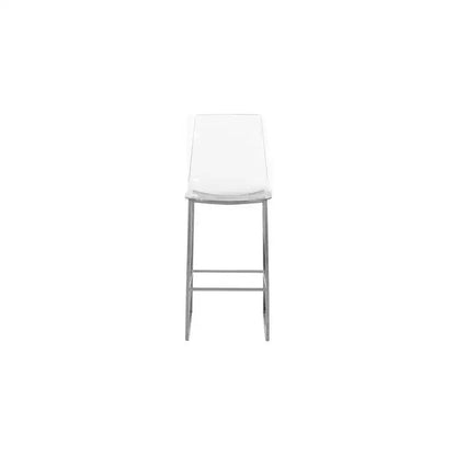 Tabouret Meridian Furniture, métal chromé/polycarbonate Lucite Lumen