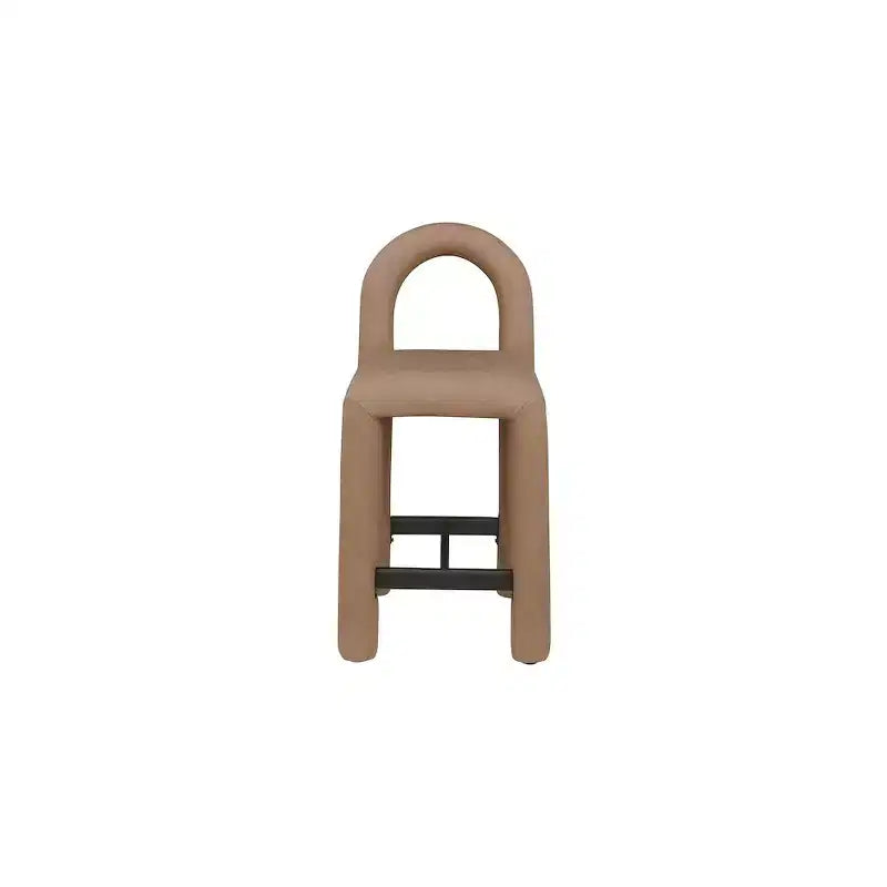 Meridian Furniture, Tabouret Amari en cuir végétalien