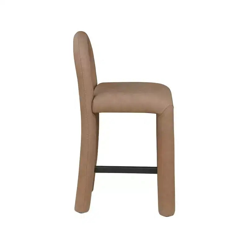 Meridian Furniture, Tabouret Amari en cuir végétalien