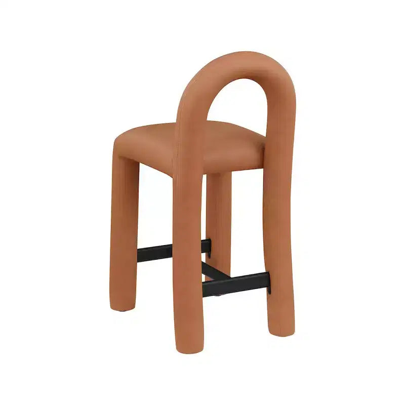 Meridian Furniture, Tabouret Amari en cuir végétalien