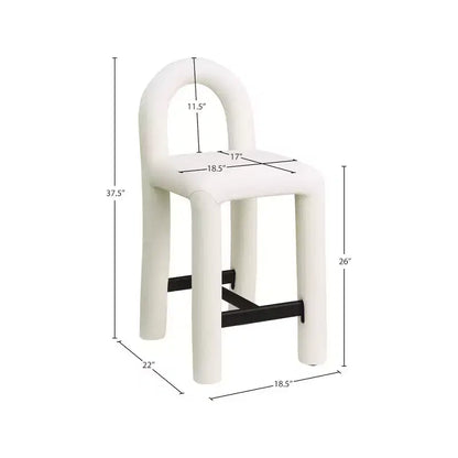 Meridian Furniture, Tabouret Amari en cuir végétalien