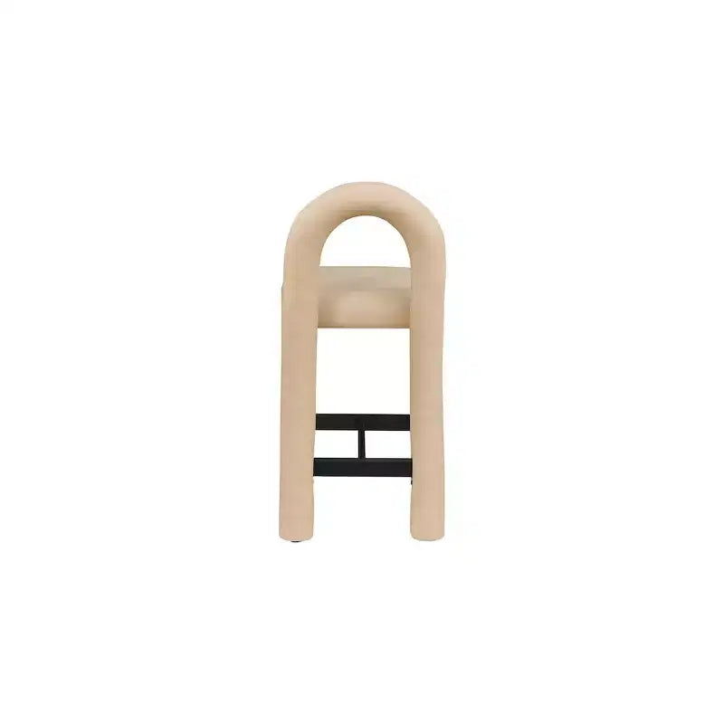 Meridian Furniture, Tabouret Amari en cuir végétalien