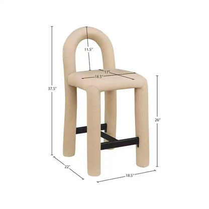 Meridian Furniture, Tabouret Amari en cuir végétalien