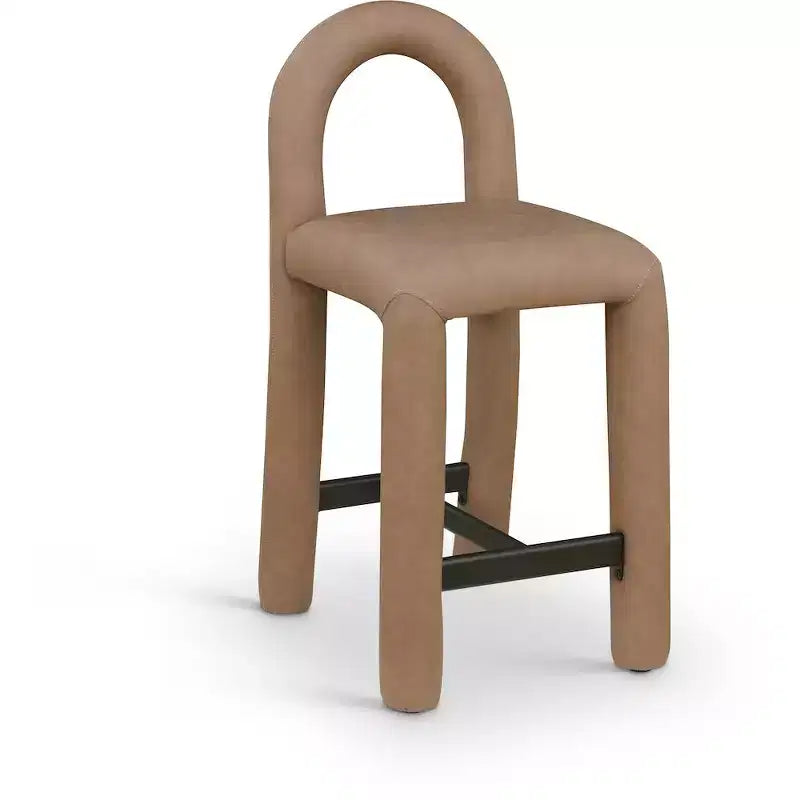 Meridian Furniture, Tabouret Amari en cuir végétalien