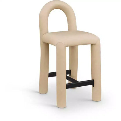 Meridian Furniture, Tabouret Amari en cuir végétalien