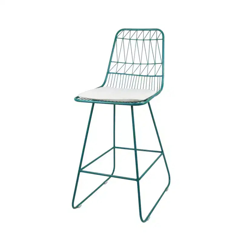Okak Tabourets de bar de hauteur comptoir d'extérieur avec coussins résistants à l'eau, lot de 2, tabourets de bar en métal tissé, chaises d'appoint modernes