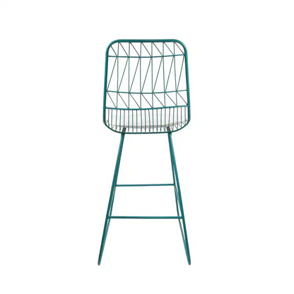 Okak Tabourets de bar de hauteur comptoir d'extérieur avec coussins résistants à l'eau, lot de 2, tabourets de bar en métal tissé, chaises d'appoint modernes