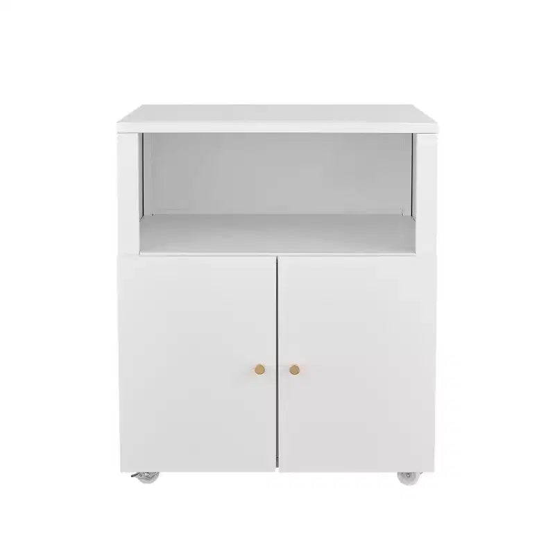Meuble d'imprimante métallique avec rangement, support d'imprimante 3D robuste sur roulettes avec 2 portes, meuble de classement sous bureau pour coin de bureau et petits espaces