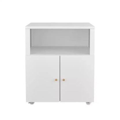 Meuble d'imprimante métallique avec rangement, support d'imprimante 3D robuste sur roulettes avec 2 portes, meuble de classement sous bureau pour coin de bureau et petits espaces
