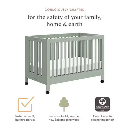 Lit de bébé pliant portable Babyletto Maki avec kit de conversion pour lit de tout-petit