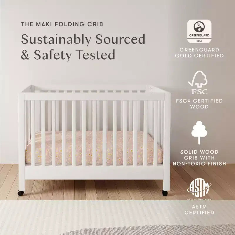 Lit de bébé pliant portable Babyletto Maki avec kit de conversion pour lit de tout-petit
