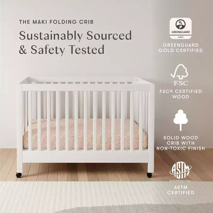 Lit de bébé pliant portable Babyletto Maki avec kit de conversion pour lit de tout-petit