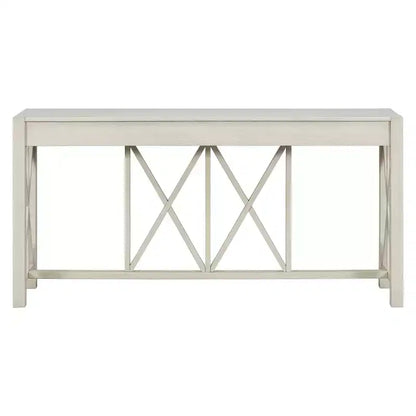 Console vintage avec tiroirs, table d'entrée de style ferme avec rangement, table de canapé en bois d'acacia avec rangement ouvert en bas