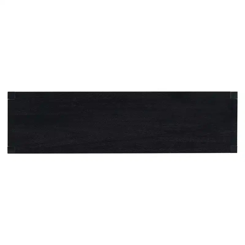 Console vintage avec tiroirs, table d'entrée de style ferme avec rangement, table de canapé en bois d'acacia avec rangement ouvert en bas