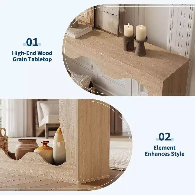 Console de ferme, table d'entrée étroite de 160 cm avec étagère de rangement à 2 niveaux, table d'appoint en bois pour canapé, table d'appoint pour salon