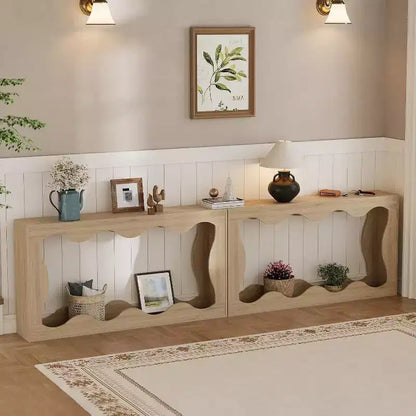 Console de ferme, table d'entrée étroite de 160 cm avec étagère de rangement à 2 niveaux, table d'appoint en bois pour canapé, table d'appoint pour salon