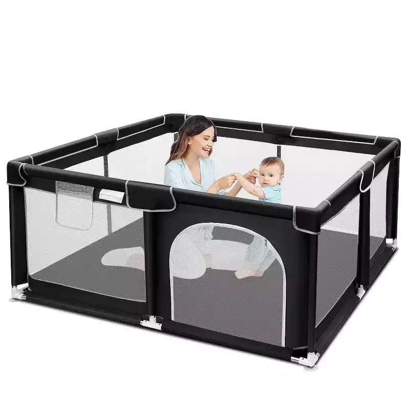 Suposeu Baby Playpen,Large Indoor and Outdoor Play Yards,360 Visibility,For Toddler