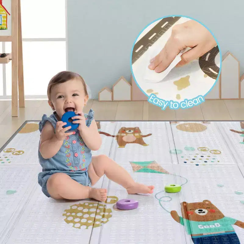 Parc Bébé Rembourré Souple Avec Tapis, Conception Sûre Et Robuste, Maille Respirante, Portable Pour Utilisation Intérieure Et Extérieure.