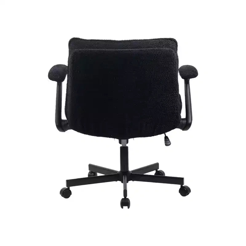 Fauteuil de bureau Criss-Cross Frame : Accoudoirs rabattables, siège large rembourré, roulettes pour le bureau à domicile et la coiffeuse