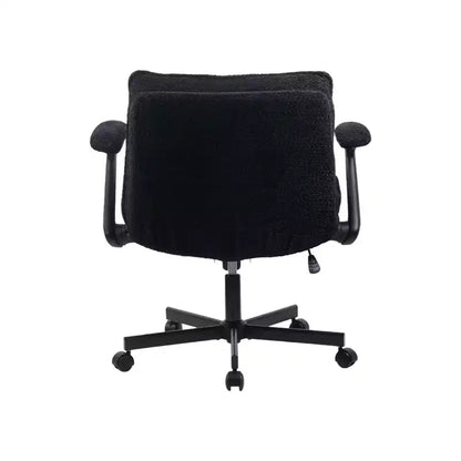 Fauteuil de bureau Criss-Cross Frame : Accoudoirs rabattables, siège large rembourré, roulettes pour le bureau à domicile et la coiffeuse