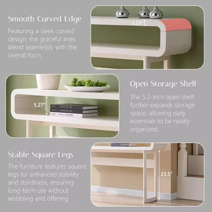 Console longue de 160 cm, Table d'entrée moderne en bois, Table de canapé étroite derrière le canapé pour le salon, le couloir, l'entrée