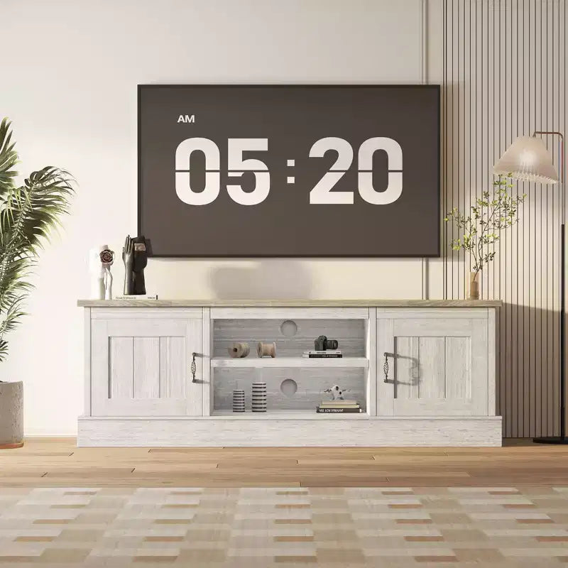 Meuble TV de ferme de 61 pouces pour téléviseurs jusqu'à 65 pouces