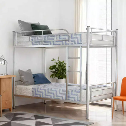 Lit superposé Luxystar jumeau sur jumeau, cadre métallique avec barrières de sécurité, séparable en deux lits individuels pour petite chambre